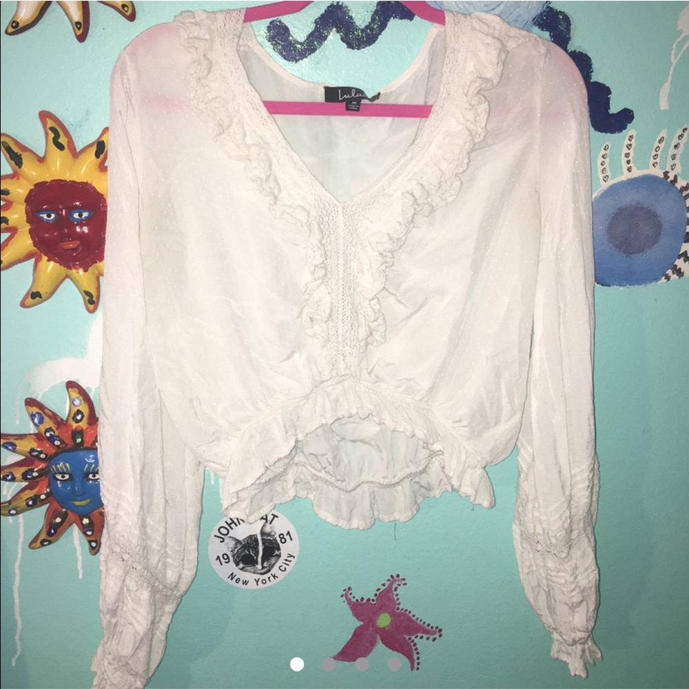 lulus white blouse